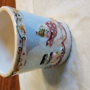 Yankee candle votive, Christmas, snowman